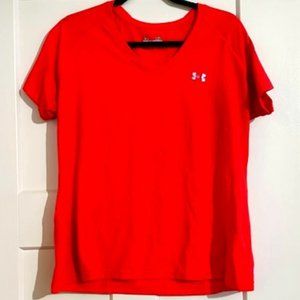 Under Armour Performance Tee - Semi-Fitted Heat Gear V-Neck - Size XL